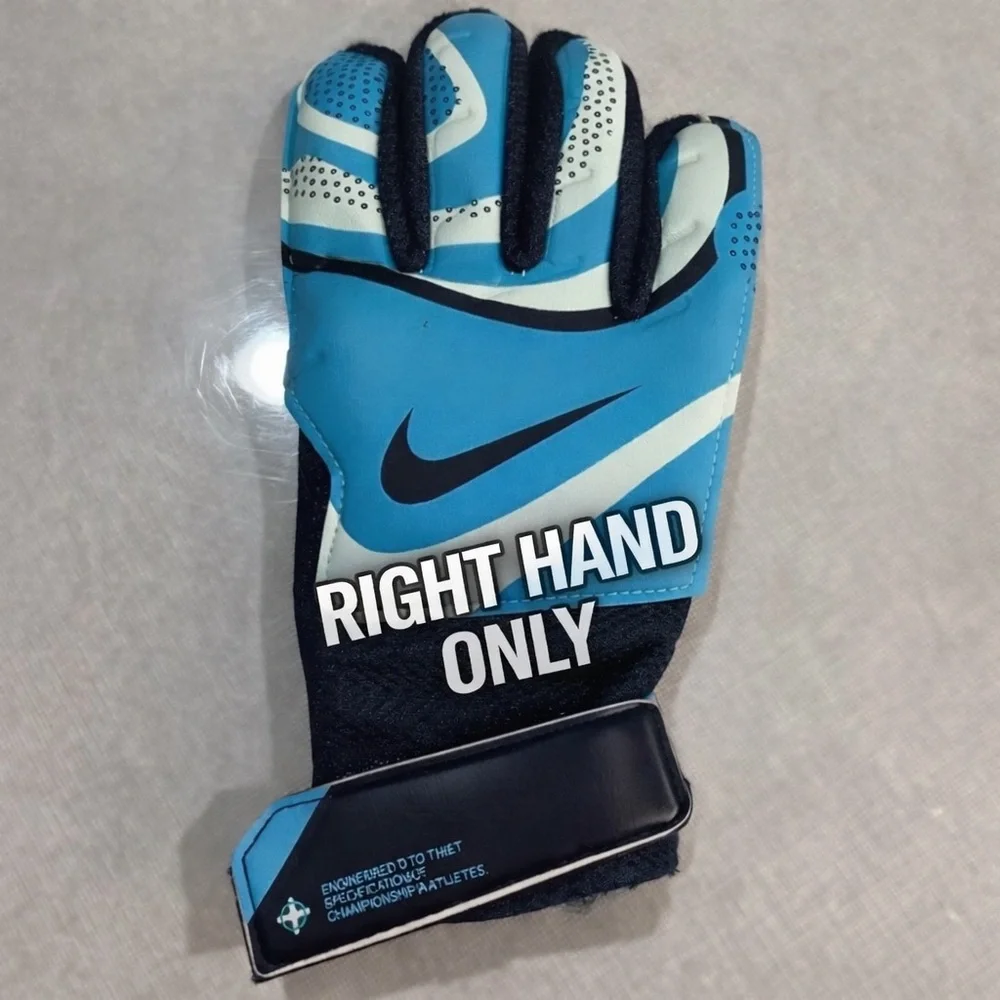 3/$20 Bundle •Nike GK Match JR Goalkeeper Glove Youth Size 4 RIGHT Only Blue